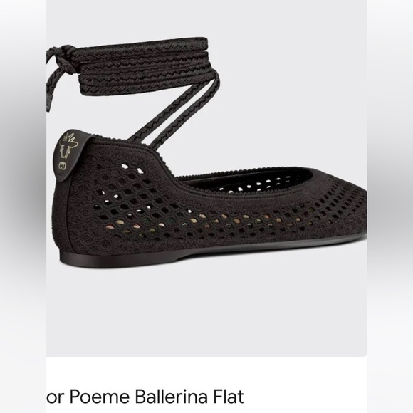 NIB Dior Poeme Ballet Flats 37.5, Black - Picture 3 of 11